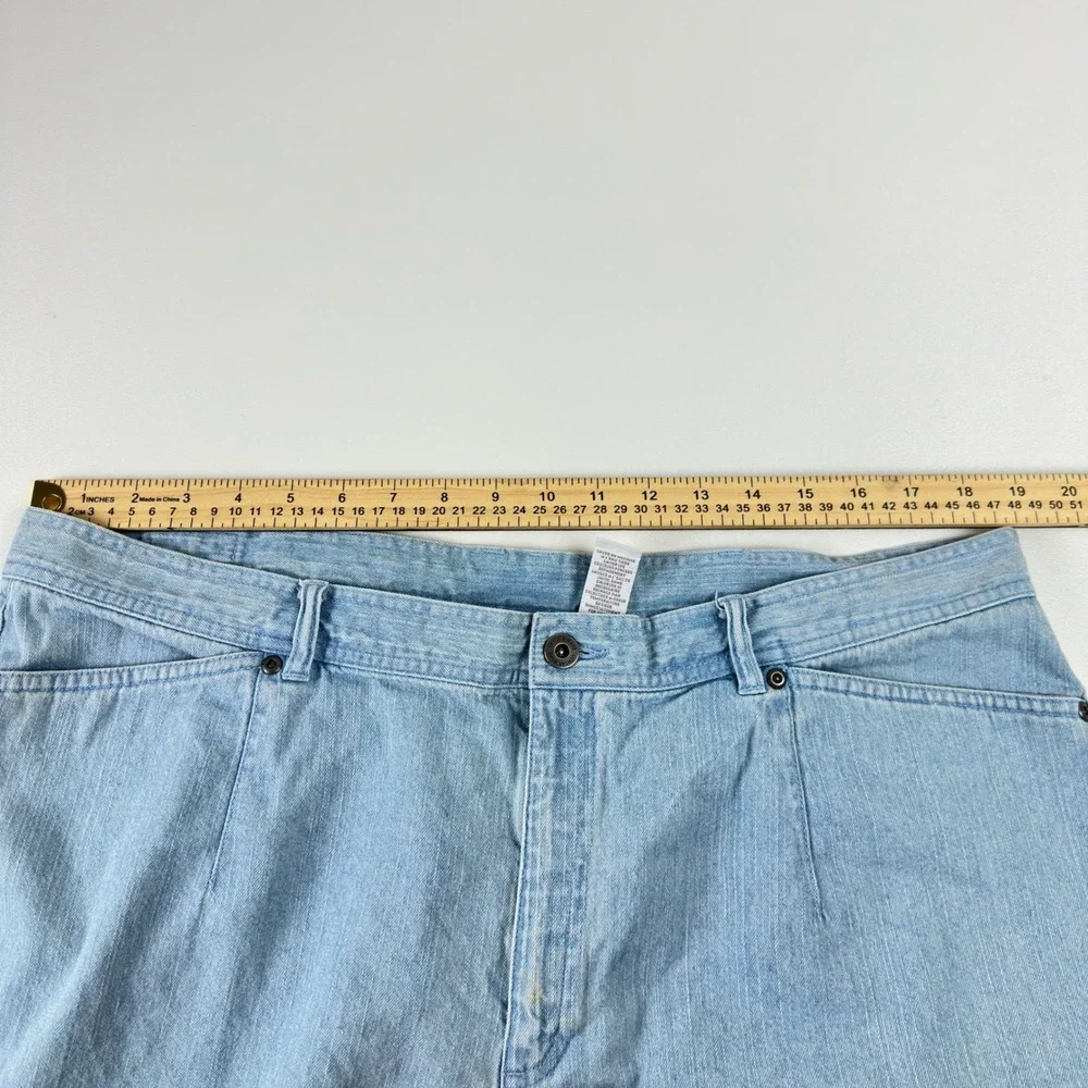 Liz Claiborne Lizwear Light Wash Denim Bermuda Shorts‎ 18W Light Blue Cotton